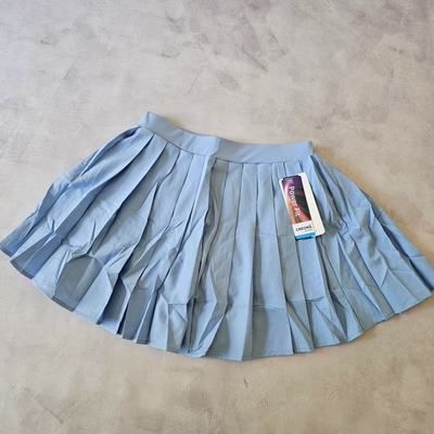 FALDA PANTALON TABLEADA - CELESTE 