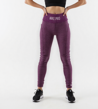 CALZAS GOFRADA NIKE PRO - BORDO