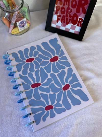 Cuaderno Flor blue A4