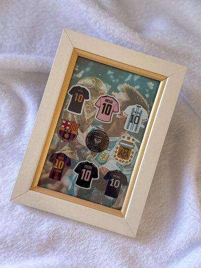 Cuadro de camisetas de Messi 🩵