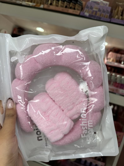 Kit skincare vincha coreana y muñequeras