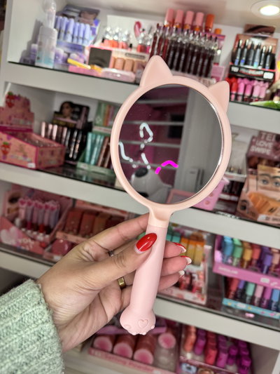 Espejo gatito de mano 