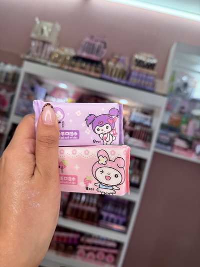 3 unidades Mini toallitas húmedas