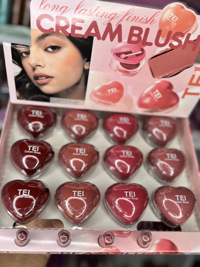 3Unid Rubor con aplicador corazón TEi