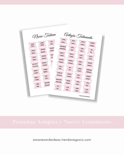 Pestañas para Biblia Reina Valera 1960 - Antiguo y Nuevo Testamento - Diseño Floral