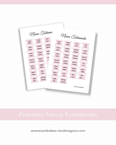 Pestañas para el Nuevo Testamento - Biblia Reina Valera 1960 - Diseño Floral