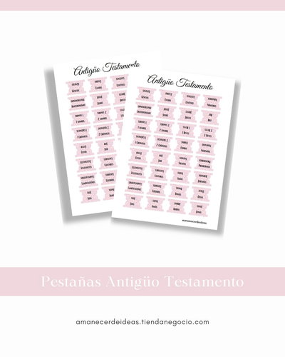 Pestañas para el Antiguo Testamento - Biblia Reina Valera 1960