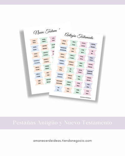 Pestañas para Biblia Reina Valera 1960 - Antiguo y Nuevo Testamento