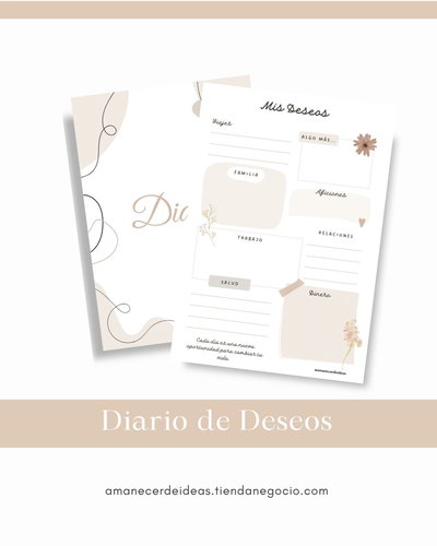 Diario de Deseos Digital - Diseño en Tonos Pastel (A4)