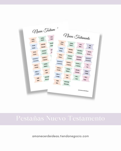 Pestañas para el Nuevo Testamento - Biblia Reina Valera 1960