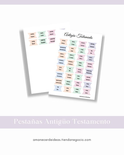 Pestañas para el Antiguo Testamento - Biblia Reina Valera 1960