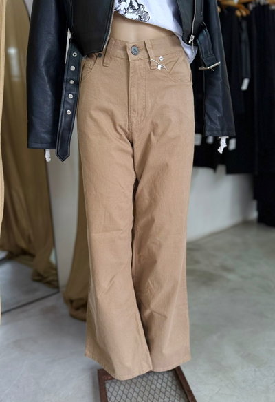 Wide leg beige