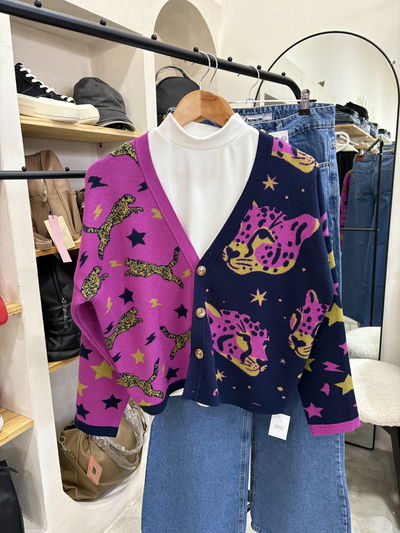 Cardigan estampado