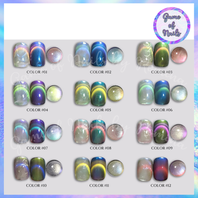 Colección Cat Eye MG AURORA MICA x 12