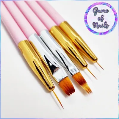 Kit pinceles para nail art x 5
