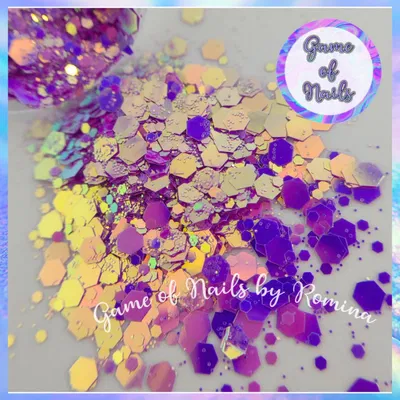 Glitter mix violeta AB potecito