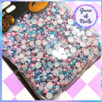 Medio perlas color 3 paquete