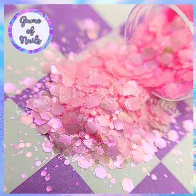 Glitter mix rosa AB potecito