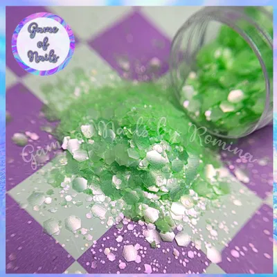 Glitter mix satinado verde