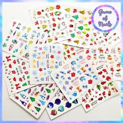 Decals navideño x 4 mini planchitas