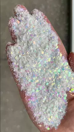 Blanco iridiscente mix potecito