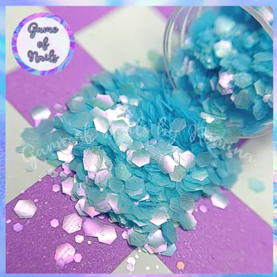 Glitter mix satinado celeste