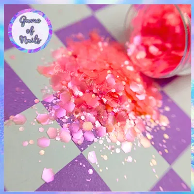 Glitter mix satinado coral