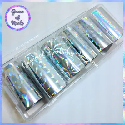 Foils plata holo x 6