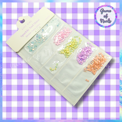 Cristales opalo pastel iridiscentes