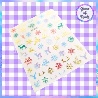 Sticker  navidad ciervos