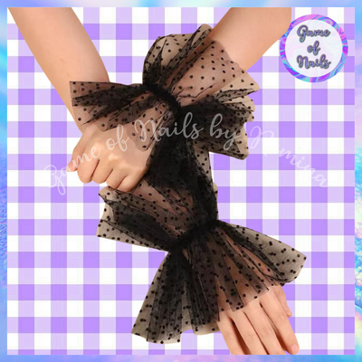  Mangas para fotos tul negro x unidad