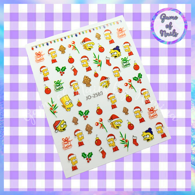 Sticker navidad Simpsons 2