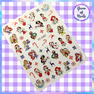 Sticker navidad Princesas 2