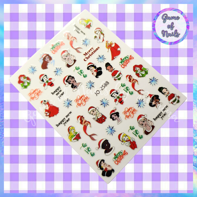 Sticker navidad Princesas