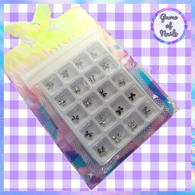 Mini moños plata x 20