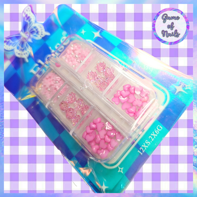 Mini box apliques rosa