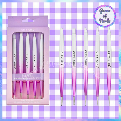 Kit pínceles lengua de gato x 5 City Girl