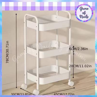 Carrito organizador 3 bandejas con ruedas