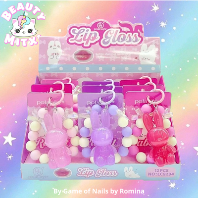Gloss conejito llavero  x 12 u.