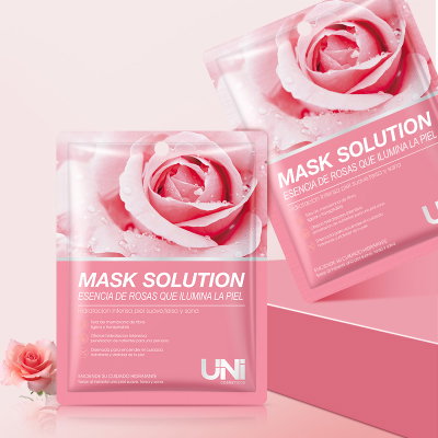 Mascarilla para rostro Uni con Extracto de rosas x 3