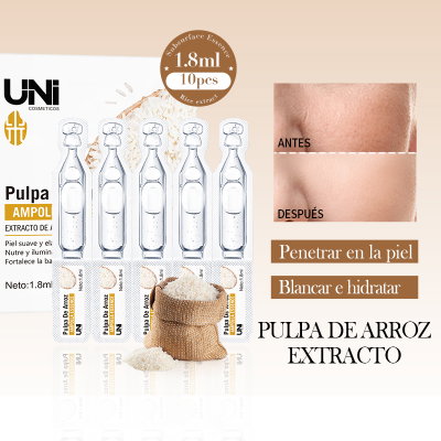 Ampollas para rostro Uni con extracto de Arroz x 10