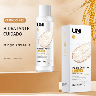 Loción hidratante para rostro Uni con extracto de Arroz
