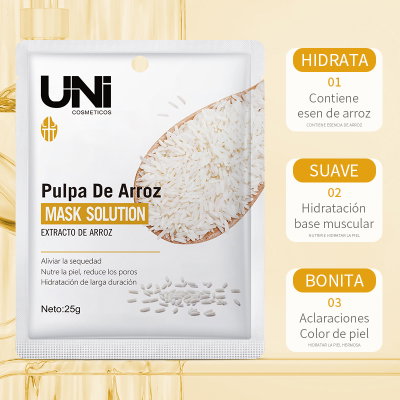 Mascarilla para rostro Uni con extracto de Arroz x 3