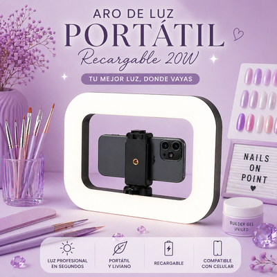 Aro de luz portatil para celular