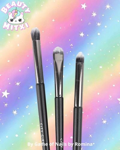 Kit de 3 pinceles para ojos City Girl