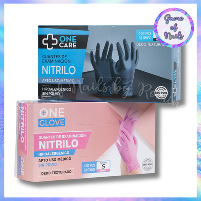 Guantes de nitrilo caja x 50 pares por talle (NEGRO)
