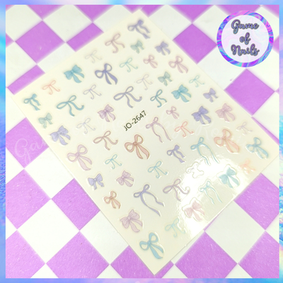 Stickers lazos pastel
