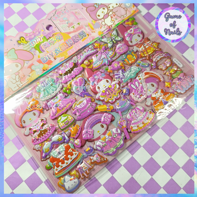 Stickers 3D cambia ropa Sanrio grande