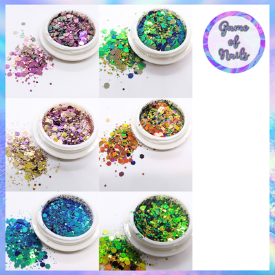 Glitter mix camaleon x 6