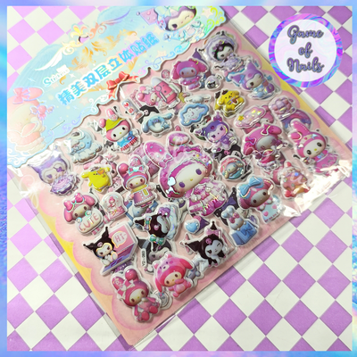 Stickers 3D cambia ropa Sanrio